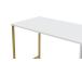 Twin Study Desk - White, Gold