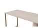 Twin Study Desk - Travertine, Gold
