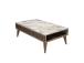 Kohvilaud Milan - Walnut, White Marble