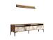 TV laud Istanbul - Walnut, White Marble