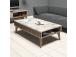 Kohvilaud Milan - Walnut, White Marble