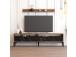 TV laud Istanbul - Walnut, Black Marble