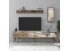 TV laud Valensiya - Walnut, White, Marble