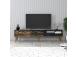 TV laud Valensiya - Walnut, Black, Marble