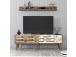 TV laud Valensiya 140 - Walnut, White, Marble