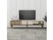 TV laud Milan - Walnut, Travertine