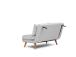 Diivan Folde 2-Seater - Teddy Fabric - Grey