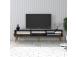 TV laud Valensiya - Walnut, Black, Marble