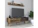 TV laud Valensiya 140 - Walnut, Black, Marble