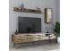 TV laud Valensiya - Walnut, White, Marble
