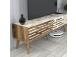 TV laud Valensiya 140 - Walnut, White, Marble