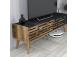 TV laud Valensiya 140 - Walnut, Black, Marble