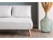 Diivan Folde 2-Seater - Teddy Fabric - White