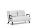 Diivan Sando 2-Seater - Teddy Fabric - White
