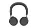 Jabra Evolve2 75 UC Link 380c Wireless Headset, Bluetooth, USB-C, Charging Stand, Black