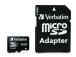 Verbatim 44082 Premium U1 Micro SDHC Memory Card 16GB + microSD to SD Adapter