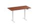 Adjustable Height Table Up Up Bjorn II White, Table top L Dark Walnut