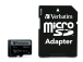 Verbatim 47044 Pro U3 Micro SDXC Memory Card 128GB + microSD to SD Adapter