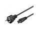 Goobay 93586 Power Cord CEE 7/7 (Type-F) to C5, 1.8 m, Black