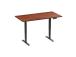 Adjustable Height Table Up Up Bjorn II Black, Table top L Dark Walnut