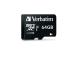Verbatim 47042 Pro U3 Micro SDXC Memory Card 64GB + microSD to SD Adapter