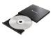 Verbatim 43886 External Slimline CD/DVD Writer External Optical Drive, USB-C/USB-A, Black