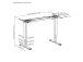Adjustable Height Table Frame Up Up Bjorn II, Black