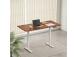 Adjustable Height Table Up Up Bjorn II White, Table top L Dark Walnut