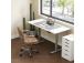 Adjustable Height Table Up Up Bjorn II Gray, Table top L White