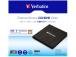 Verbatim 43886 External Slimline CD/DVD Writer External Optical Drive, USB-C/USB-A, Black