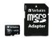 Verbatim 47042 Pro U3 Micro SDXC Memory Card 64GB + microSD to SD Adapter