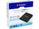 Verbatim 43886 External Slimline CD/DVD Writer External Optical Drive, USB-C/USB-A, Black
