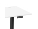 Adjustable Height Table Up Up Bjorn II Black, Table top L White