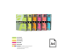 Color Neon paper Double A, 75g, A4, 500 sheets, Rainbow 4, 5 Neon Colors
