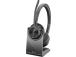 Poly Voyager 4320 MS Teams Wireless Headset, Bluetooth, USB-C, +BT700 dongle, +Charging Stand, Black