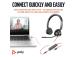 POLY Blackwire 3325 Stereo MS Teams Wired Headset, 3.5mm jack, USB-C/A Adapter, Black