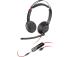 Poly Blackwire 5220 Stereo Wired Headset, USB-C, 3.5mm, USB-C/A Adapter (Bulk), Black
