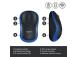 Logitech M185 Wireless Mouse, RF Wireless, 1000 DPI, Black/Blue