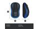 Logitech M185 Wireless Mouse, RF Wireless, 1000 DPI, Black/Blue