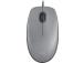 Logitech M110 Silent Wired Mouse, USB Type-A, 1000 DPI, Mid Grey