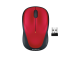 Logitech M235 Wireless Mouse, RF Wireless, 1000 DPI, Red/Black