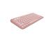 Logitech Pebble Keys 2 K380s Wireless Keyboard, RF Wireless+Bluetooth, US INT, Tonal Rose