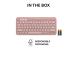 Logitech Pebble Keys 2 K380s Wireless Keyboard, RF Wireless+Bluetooth, US INT, Tonal Rose