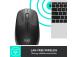 Logitech M190 Full-Size Wireless Mouse, RF Wireless, 1000 DPI, Charcoal