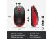 Logitech M190 Full-Size Wireless Mouse, RF Wireless, 1000 DPI, Red (SPEC)