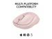 Logitech M240 Silent Wireless Mouse, Bluetooth, Rose