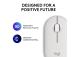 Logitech Pebble 2 M350s Wireless Mouse, RF Wireless + Bluetooth, 4000 DPI, Tonal White