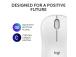 Logitech M240 Silent Wireless Mouse, Bluetooth, 4000 DPI, Off-White