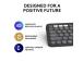 Logitech Pebble Keys 2 K380s Wireless Keyboard, RF Wireless + Bluetooth, US INT, Tonal Graphite