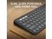Logitech Pebble Keys 2 K380s Wireless Keyboard, RF Wireless + Bluetooth, US INT, Tonal Graphite